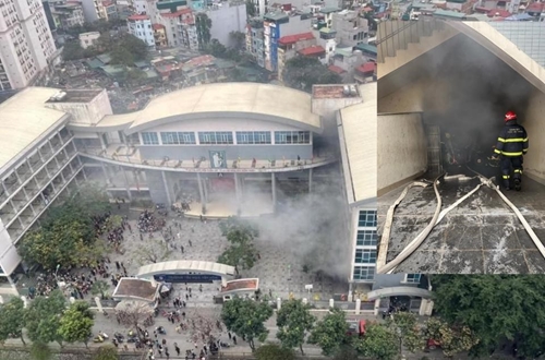 Hà Nội: Cháy tầng hầm Trường tiểu học Yên Hòa